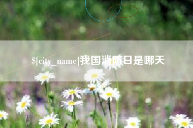 七台河我国消防日是哪天