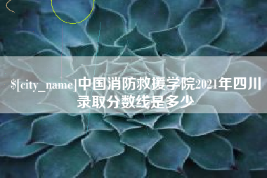 七台河中国消防救援学院2021年四川录取分数线是多少