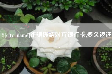 七台河诈骗冻结对方银行卡,多久返还