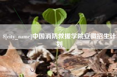 七台河中国消防救援学院安徽招生计划