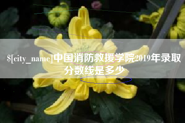 七台河中国消防救援学院2019年录取分数线是多少