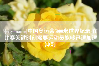七台河中国奥运会5000米世界纪录-在比赛关键时刻需要运动员能够迅速加速冲刺