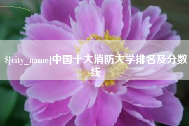 七台河中国十大消防大学排名及分数线