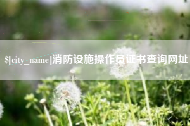 七台河消防设施操作员证书查询网址