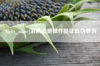 七台河消防设施操作员证真伪查询