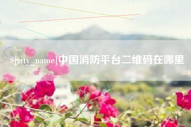 七台河中国消防平台二维码在哪里