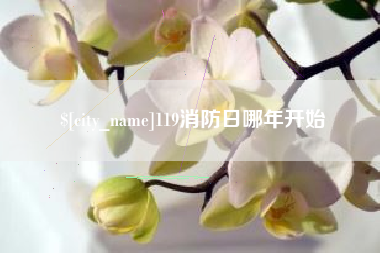 七台河119消防日哪年开始