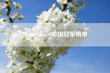 七台河中国冠军榜单