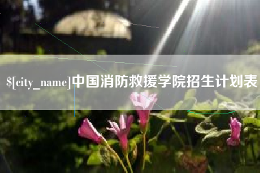 七台河中国消防救援学院招生计划表