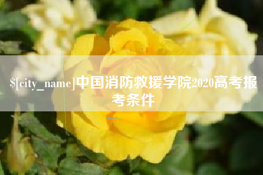 七台河中国消防救援学院2020高考报考条件