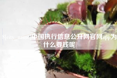 七台河中国执行信息公开网官网app为什么要钱呢